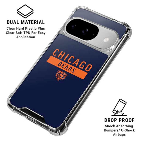 NFL Chicago Bears Blue Performance Series Google Pixel 10 Clear Case